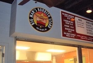 Photo of big man's burrito stand restaurant Put-in-Bay