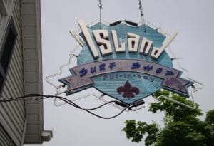 Photo of the Island Surf Shop Logo at Put-in-Bay