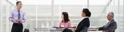 Put-in-Bay Meetings - A photo of a group of people having a meeting if one of the conference rooms at the Put-in-Bay Resort.